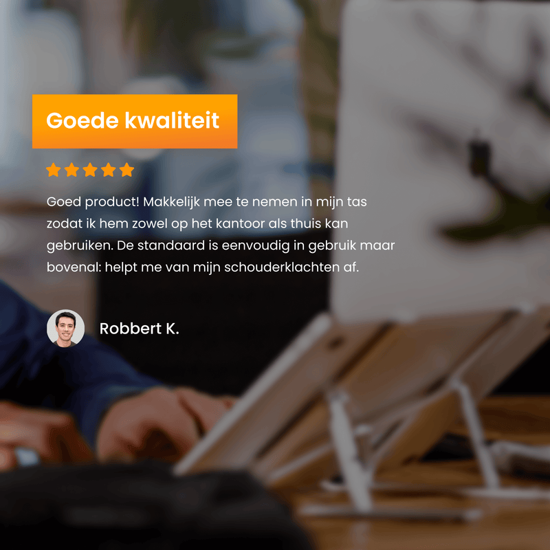 R2B Laptop standaard opvouwbaar - Model Breda - 10 t/m 17 inch - Zilver - Laptopstandaard - R2B Store