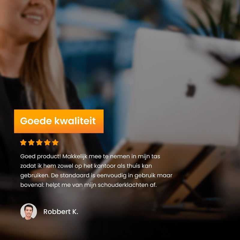 R2B Laptopstandaard opvouwbaar - Model Breda - 10 t/m 17 inch - Zwart - R2B Store