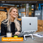 R2B Laptop standaard opvouwbaar - Model Eindhoven - 10 t/m 17 inch - Zilver - R2B Store