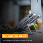 R2B Laptop standaard opvouwbaar - Model Eindhoven - 10 t/m 17 inch - Zilver - R2B Store