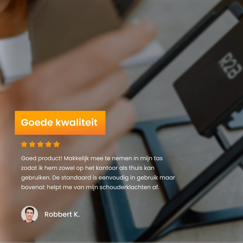 R2B Laptopstandaard opvouwbaar - Model Eindhoven - 10 t/m 17 inch - Zwart - R2B Store