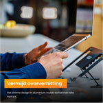 R2B Laptopstandaard opvouwbaar - Model Eindhoven - 10 t/m 17 inch - Zwart - R2B Store