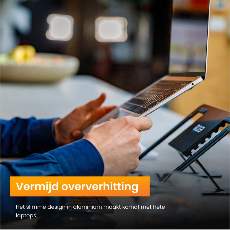 R2B Laptopstandaard opvouwbaar - Model Eindhoven - 10 t/m 17 inch - Zwart - R2B Store