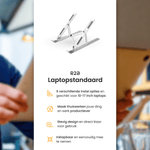 R2B Laptop Standaard Verstelbaar - Compact & Opvouwbaar - Ergonomisch & Lichtgewicht - Zilver - Laptopstandaard