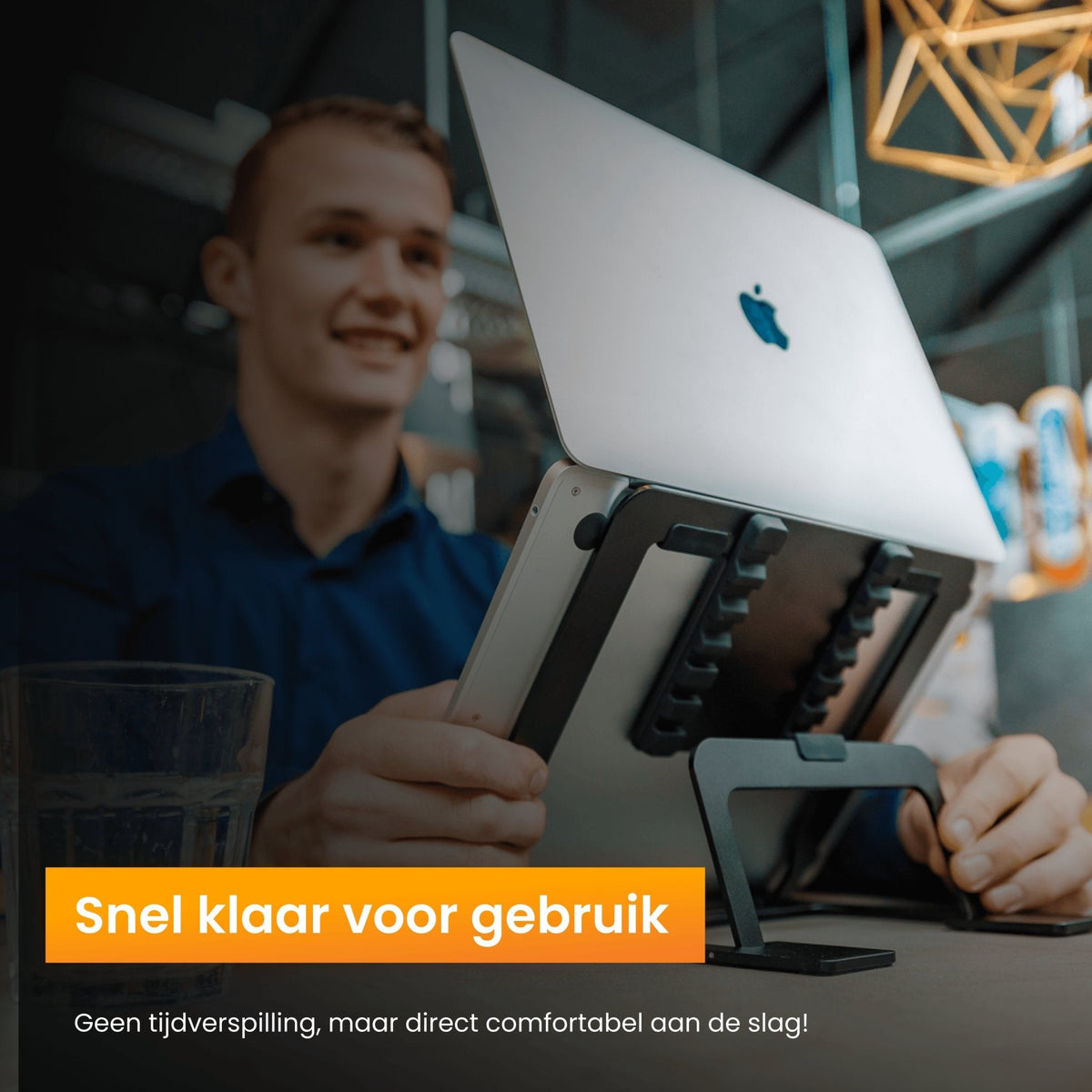 R2B Laptop Standaard Opvouwbaar - Zwart - Laptopstandaard
