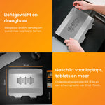 R2B Luxe Laptop Standaard Opvouwbaar - Model Den Bosch - 10 t/m 17 inch - Zilver - Laptopstandaard