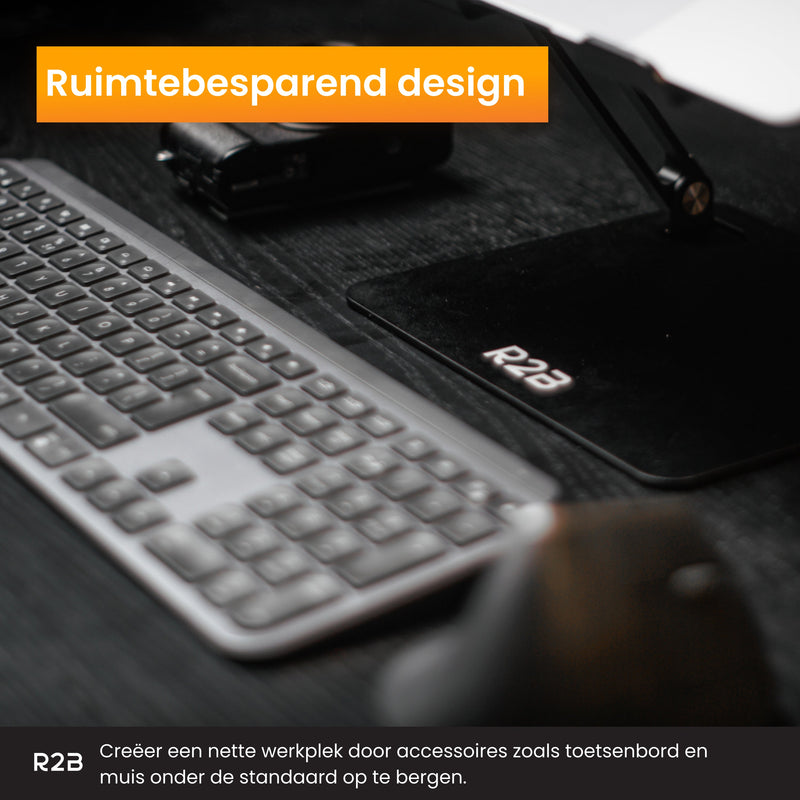 R2B Luxe Laptop Standaard Opvouwbaar - Model Den Bosch - 10 t/m 17 inch - Zwart - Laptopstandaard