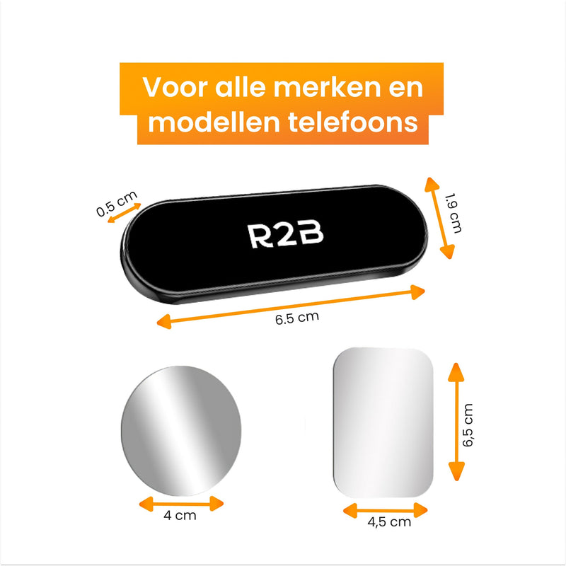 R2B Magnetische telefoonhouder auto - Voor dashboard en console - Model Volendam - Telefoonhouder auto