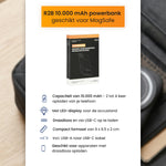 R2B MagSafe Powerbank 10.000 mAh - Magnetisch - 2 tot 4 keer Opladen - Powerbank