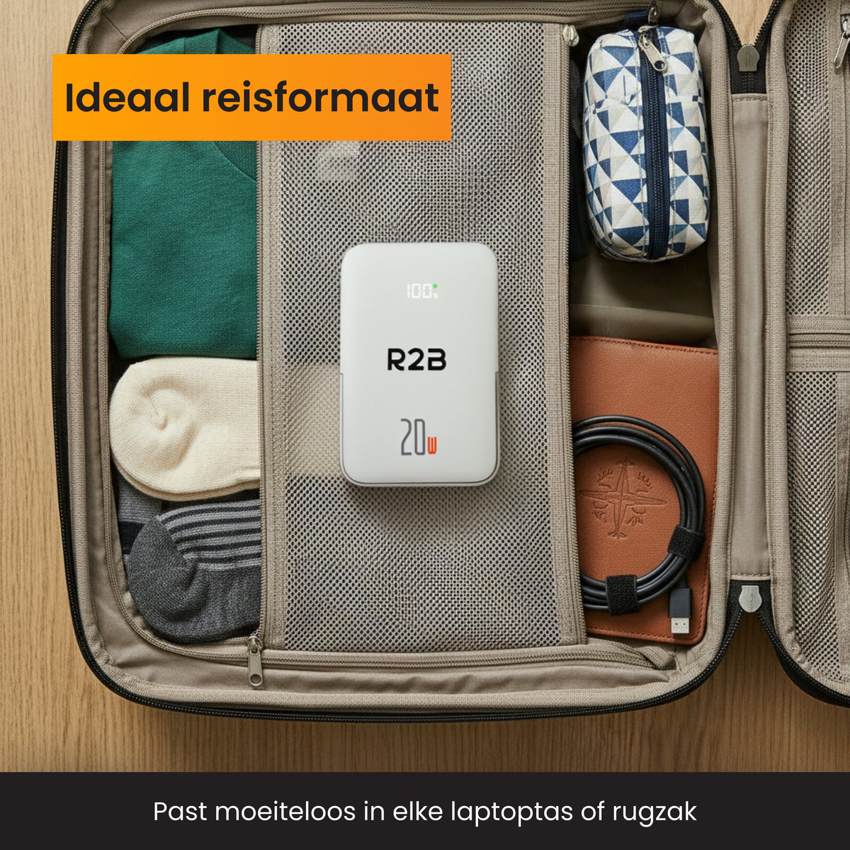 R2B MagSafe Powerbank 10.000 mAh - Magnetisch - 2 tot 4 keer Opladen