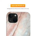 R2B iPhone 13 Marmerlook Hoesje - Incl. Screenprotector - Roze/Grijs/Blauw - Telefoonhoesje