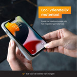 R2B iPhone 13 Marmerlook Hoesje - Incl. Screenprotector - Wit - Telefoonhoesje