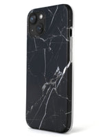 R2B iPhone 13 Marmerlook Hoesje - Incl. Screenprotector - Zwart - Telefoonhoesje