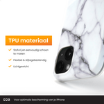 R2B Marmer hoesje voor iPhone 15 - Model De Bilt - Wit - Telefoonhoesje