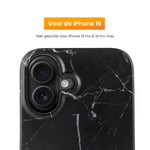R2B Marmer hoesje voor iPhone 16 - Model De Bilt - Zwart - Telefoonhoesje