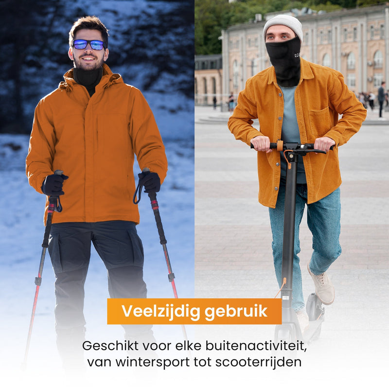 R2B Nekwarmer Heren & Dames - Geschikt voor Wintersport Wandelen Fiets & Scooter/Motor