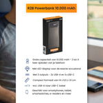 R2B Powerbank 10.000 mAh - 2 tot 4 Keer Opladen - Powerbank