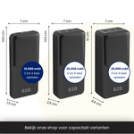 R2B Powerbank 10.000 mAh - Ingebouwde Kabels (USB-C & 8 Pins) - Snelladen - Betrouwbaar & Compact