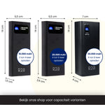 R2B Powerbank 20.000 mAh - 4 tot 6 Keer Opladen - Snelladen - Krachtig & Compact - Powerbank