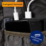 R2B Powerbank 20.000 mAh - Ingebouwde Kabels (USB-C & 8 Pins) - Snelladen - Betrouwbaar & Compact