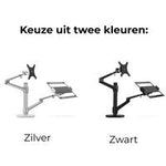 R2B® Monitor arm geschikt voor monitor/laptop/tablet- Monitorbeugel- Zilver - Laptopstandaard