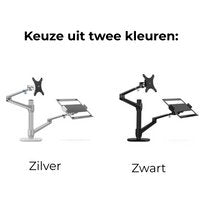 R2B® Monitor arm geschikt voor monitor/laptop/tablet- Monitorbeugel- Zilver - Laptopstandaard