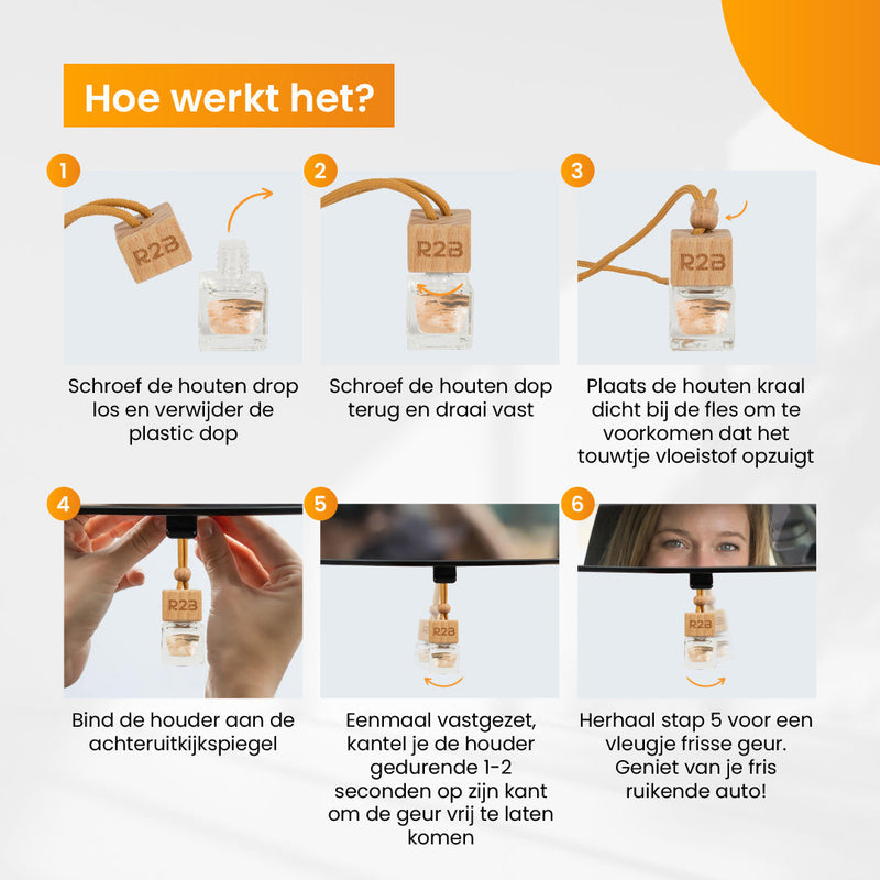 R2B® Auto parfum Hangend met Lavendel Geur - Auto Geurverfrisser - Luchtverfrisser - Autogeur - Autoparfum - Autoparfum