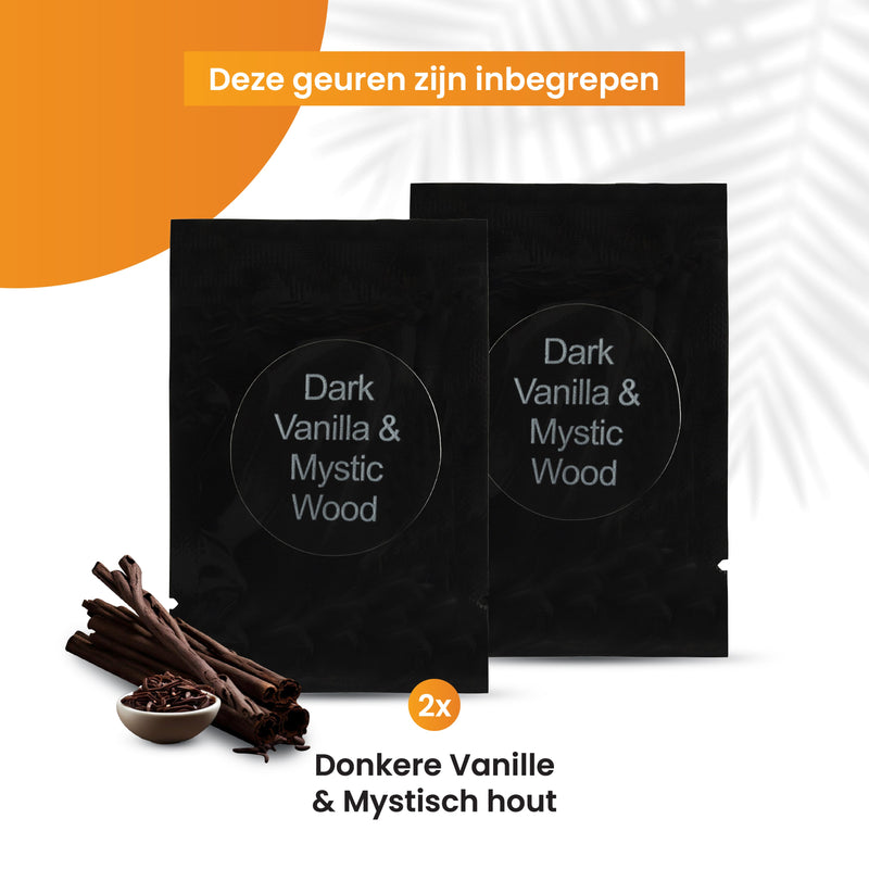 R2B® Autoparfum Navulling - Donkere Vanille & Mystiek Hout - 2 stuks