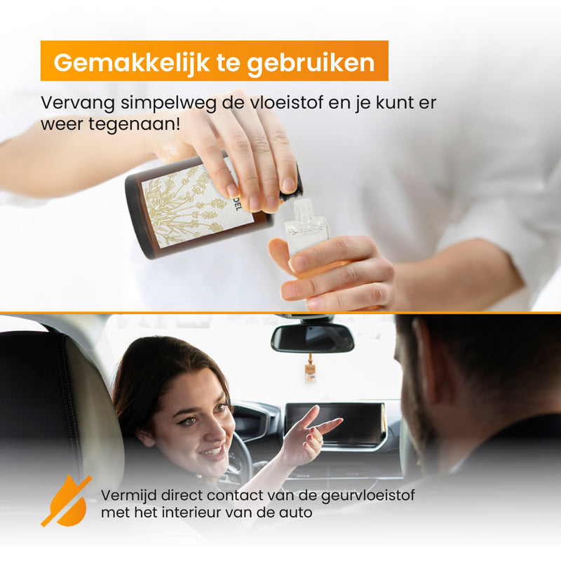 R2B® Autoparfum Navulling ’Lavendel’ - 100ml - Auto Geurverfrisser - Luchtverfrisser - Autogeur - Autoparfum