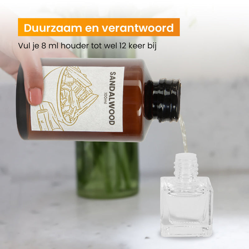 R2B® Autoparfum Navulling ’Sandalwood’ - 100ml - Auto Geurverfrisser - Luchtverfrisser - Autogeur - Autoparfum