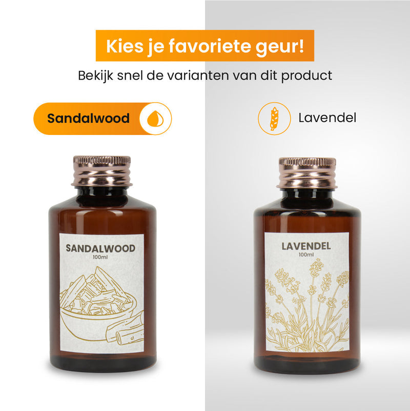 R2B® Autoparfum Navulling ’Sandalwood’ - 100ml - Auto Geurverfrisser - Luchtverfrisser - Autogeur - Autoparfum