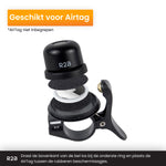 R2B® Fietsbel - Geschikt voor Apple AirTag - Fietsbel Racefiets - GPS Tracker Fiets - Zwart - Fietsbel