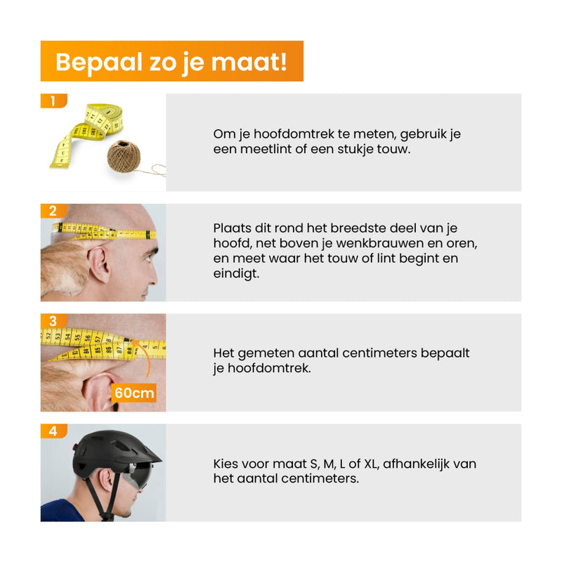 R2B® Fietshelm Volwassenen geschikt voor Speed Pedelec & Snorfiets + Transparant en Magnetisch Helm Vizier