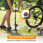 R2B® Fietspomp met Drukmeter - Dubbele Ventielkop - Incl. Opzetstuk voor o.a. Ballen & Luchtbed