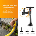 R2B® Fietspomp zonder Drukmeter - Dubbele Ventielkop - Incl. Opzetstuk voor o.a. Ballen & Luchtbed - Fietspompen - Pomp