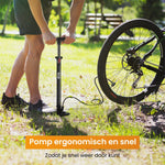 R2B® Fietspomp zonder Drukmeter - Dubbele Ventielkop - Incl. Opzetstuk voor o.a. Ballen & Luchtbed - Fietspompen - Pomp
