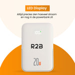 R2B® Magsafe Powerbank 10000 mAh - Power Bank geschikt voor Apple - USB-C output - 2 tot 4 keer opladen - Wit