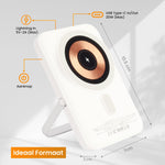 R2B® Magsafe Powerbank 10000 mAh - Power Bank geschikt voor Apple - USB-C output - 2 tot 4 keer opladen - Wit