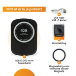 R2B® Powerbank 10000 mAh geschikt voor iPhone 12/13/14/15 en Magsafe - USB-C output - 2 tot 4 keer opladen - Draadloos
