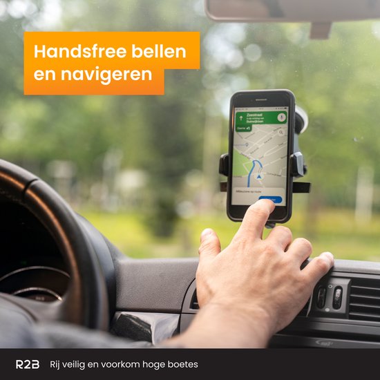 R2B® Telefoonhouder Auto Zuignap met Dashboard Pad - Model Beemster - Telefoonhouder auto