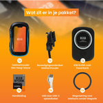 R2B® Telefoonhouder Fiets Waterdicht & Powerbank geschikt voor MagSafe - Model Den Haag - Zwart/Blauw - Telefoonhouder