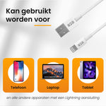 R2B® USB-A naar Lightning Kabel - 2 Meter - Extra stevige USB-A kabels