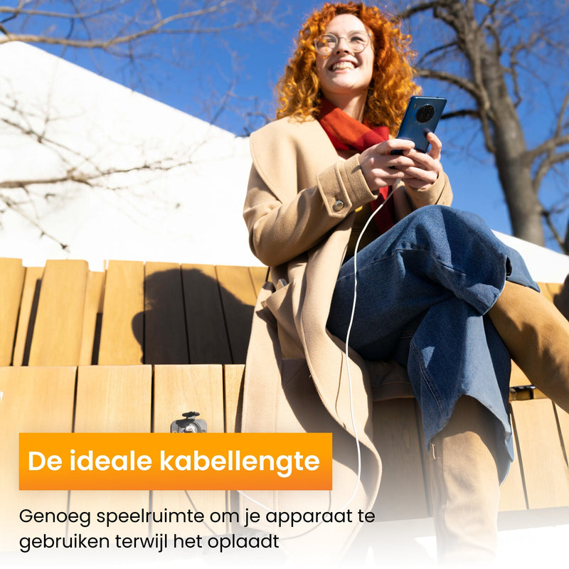 R2B® USB-A naar USB-C Kabel - 1 Meter - USB-A/C oplader geschikt voor iPhone & Samsung - Snellader