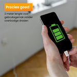 R2B® USB-A naar USB-C Kabel - 2 Meter - USB-A/C oplader geschikt voor iPhone & Samsung - Snellader