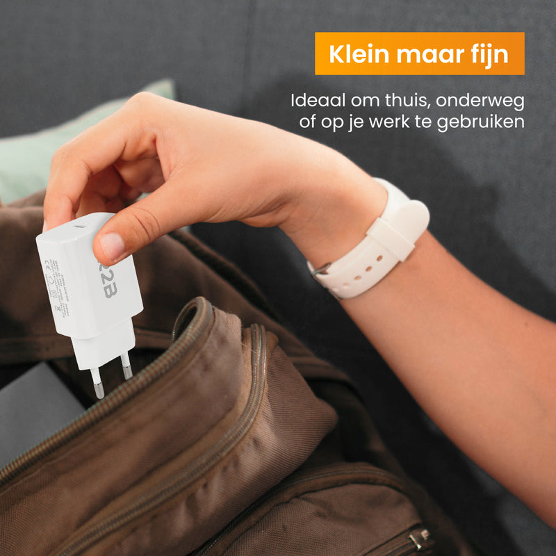 R2B® USB C Adapter - USB Stekker- Wit