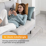 R2B® USB-C naar USB-C Kabel - 2 Meter - Extra stevig - USB-C oplader - Wit