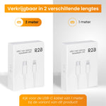 R2B® USB-C naar Lightning Kabel - 2 Meter - Extra stevige USB-C kabels