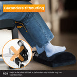 R2B® Voetensteun Bureau Ergonomisch - Voetenbankje Anti slip - 2 hoogtes Verstelbaar - Voeten Steun - Zwart