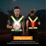 R2B® Waterdichte Hardloop Telefoonhouder t/m 6.5 inch + Hardloopvest met Verlichting Oplaadbaar - Sportarmband