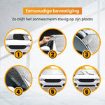R2B® Zonnescherm Auto Voorruit - 100 x 145 cm - 4 Laagse Bescherming - Zonwering Auto Voorruit - Zonnescherm Auto